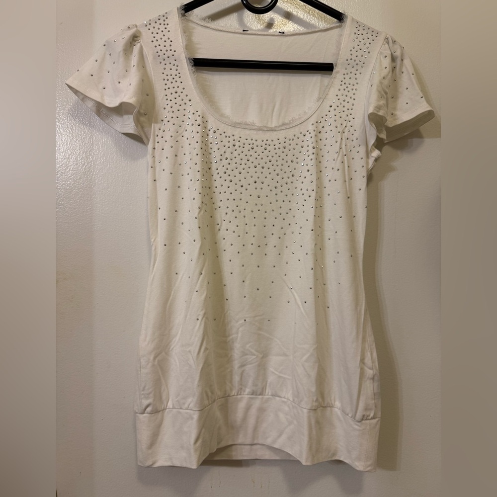 Elegant White House/Black Market  Studded Women's Top Size S- missing label